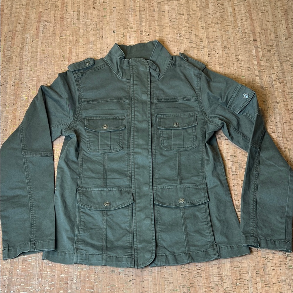 Kensie Denim Utility Jacket Green NWT Medium
